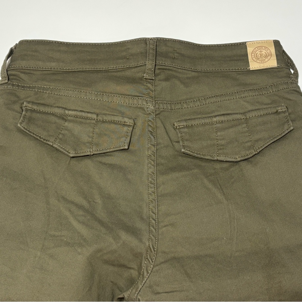 US Polo Green Cargo Pants with Black, Golden and Silver Stripes. Size 4. - Picture 8 of 8